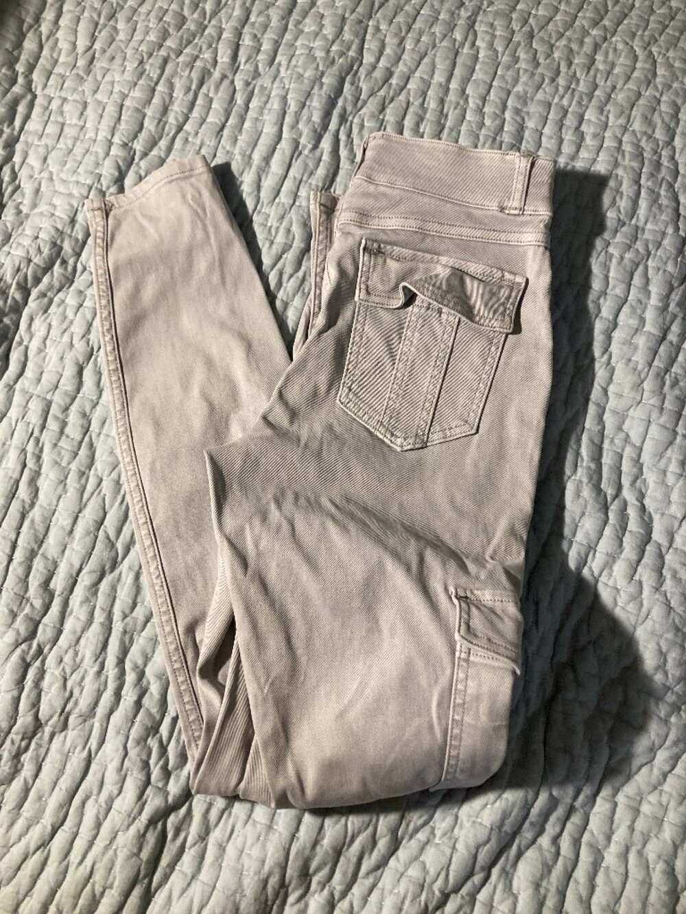 Spanx gray skinny cargo jeans size S
